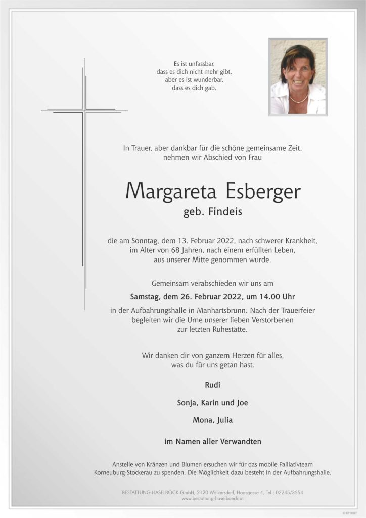 Esberger_Margareta_Manhartsbrunn_Parte_Bestattung_Haselböck
