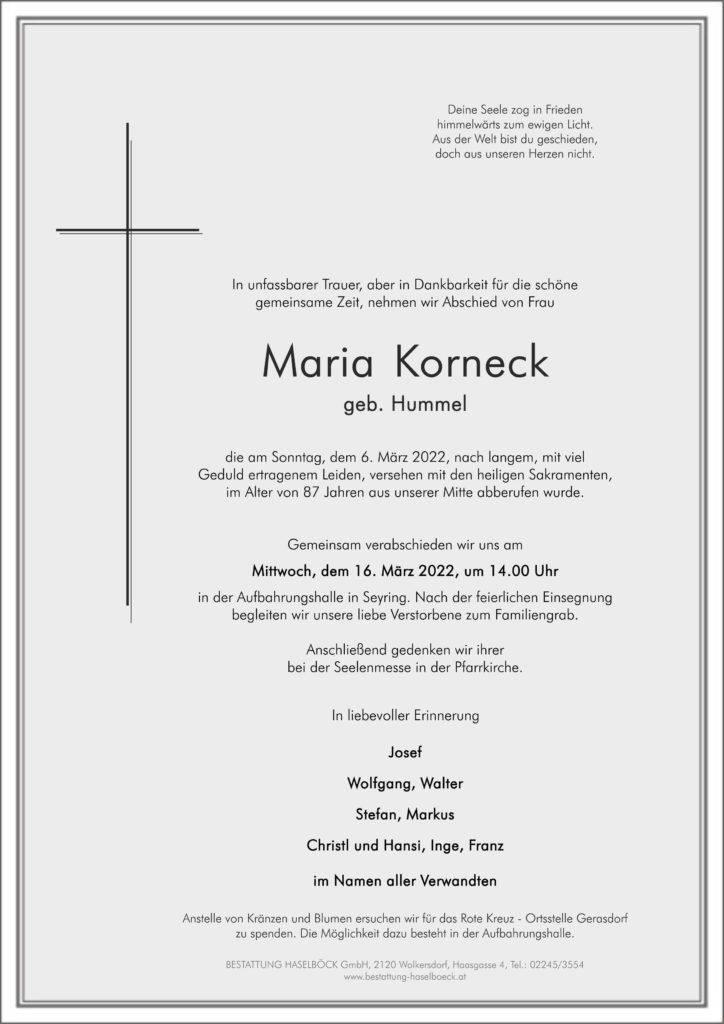 Korneck_Maria_Parte_Bestattung_Haselböck