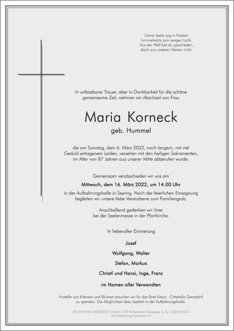 Korneck_Maria_Parte_Bestattung_Haselböck