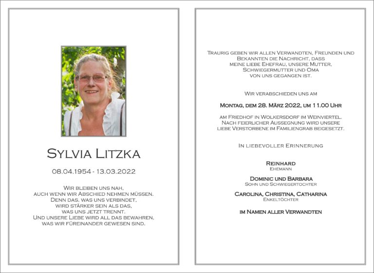 Litzka_Sylvia_Parte_Bestattung_Haselböck_Wolkersdorf
