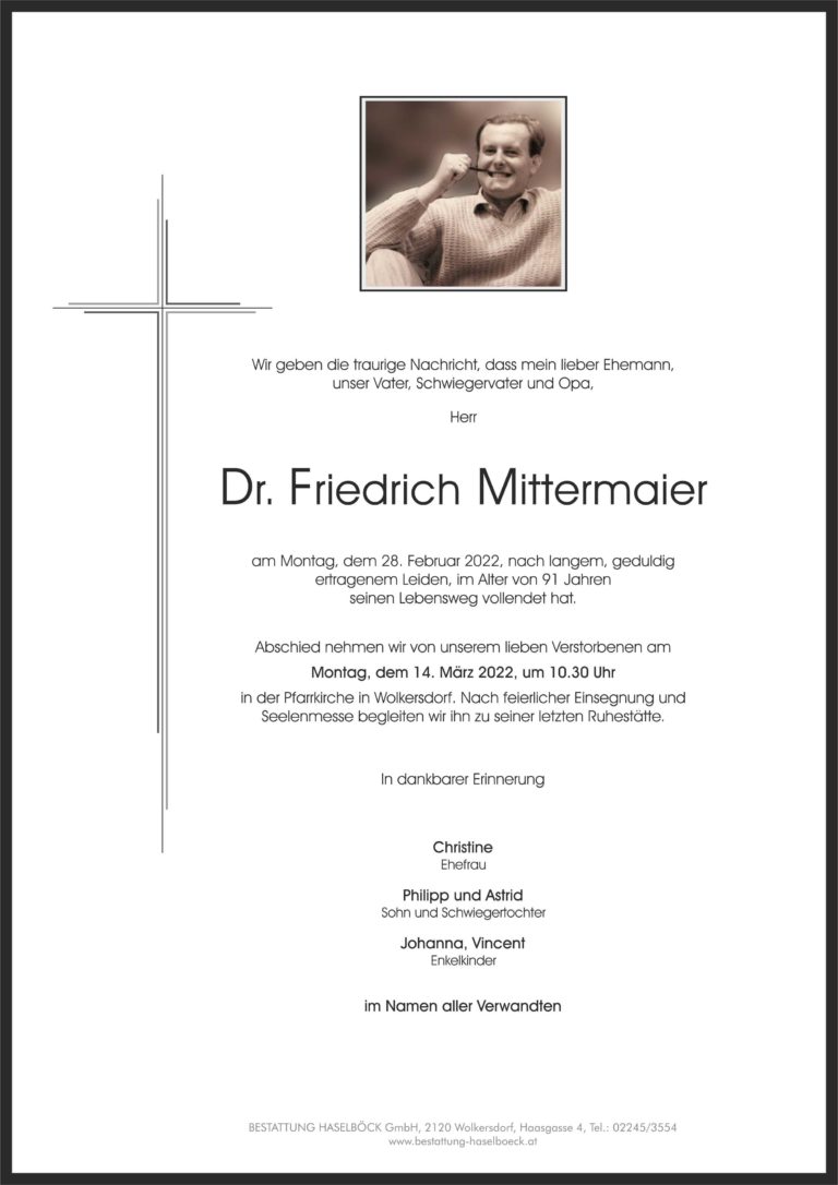 Mittermaier_Friedrich_Parte_Bestattung_Haselböck