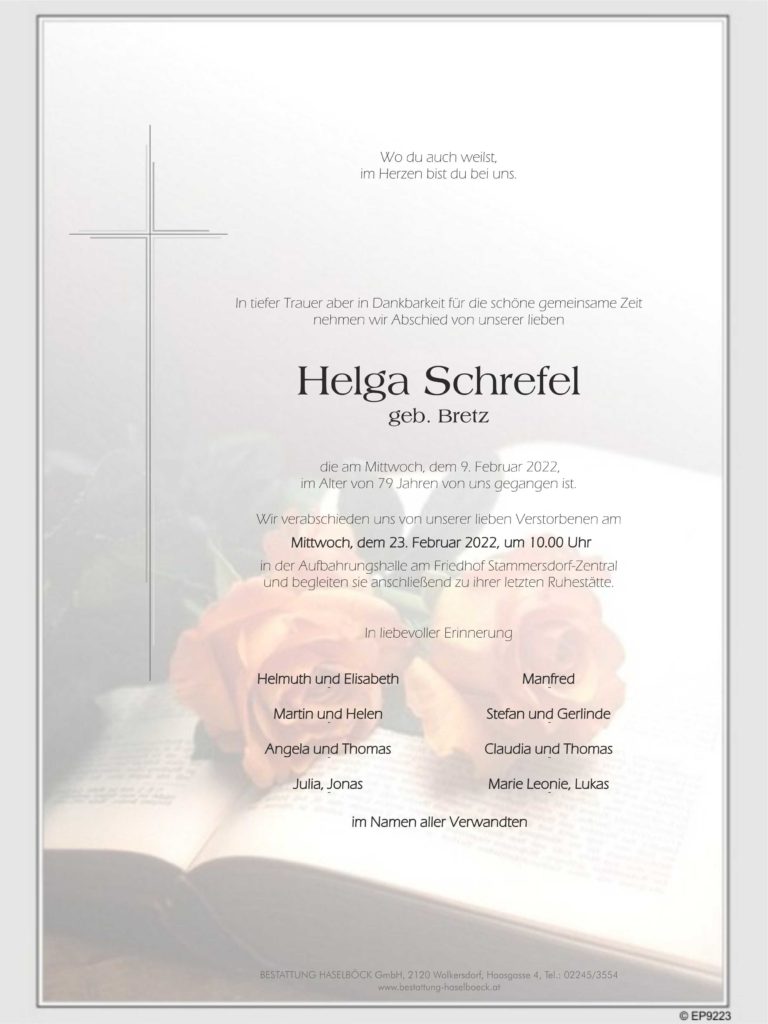 SCHREFEL_Helga_Parte_Bestattung_Haselböck
