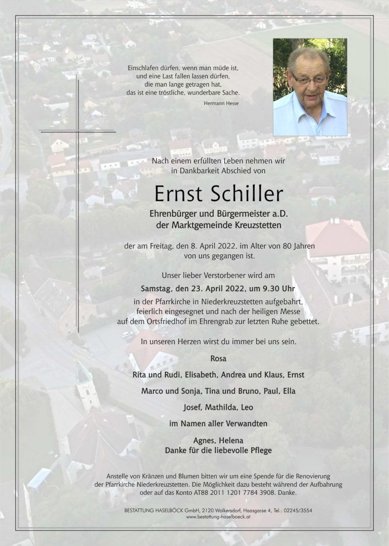 Schiller_Ernst_Parte_Niederkreuzstetten_Bestattung_Haselböck