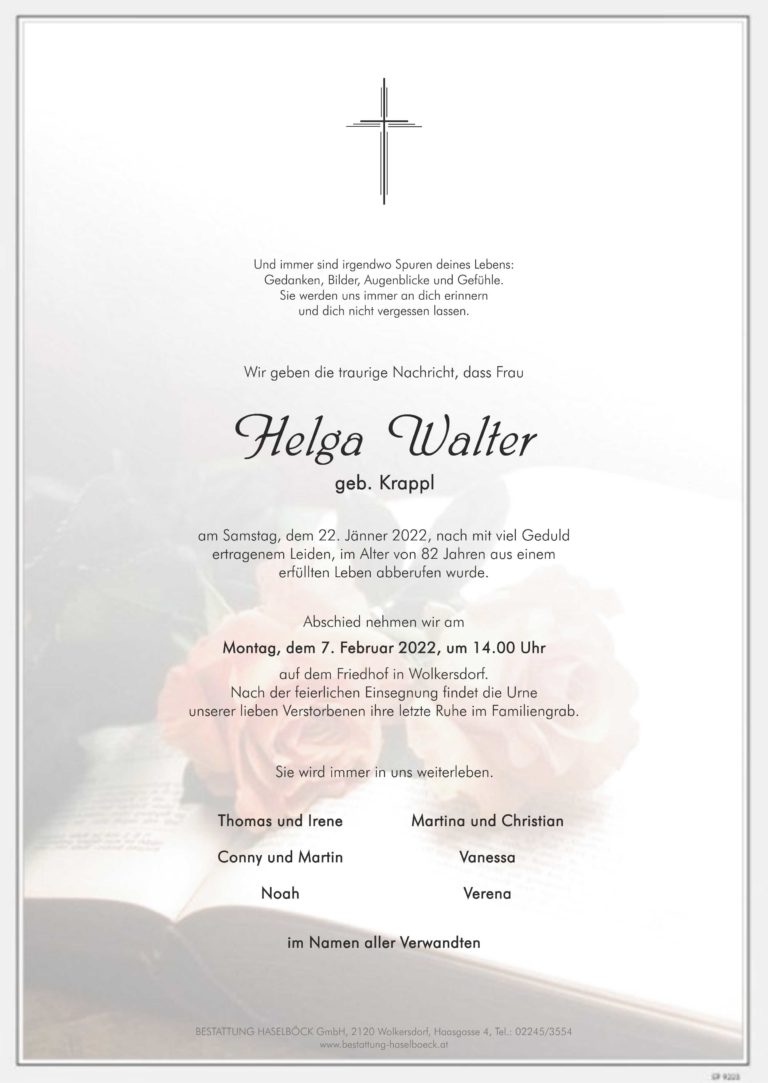 Walter_Helga_Wolkersdorf_Parte_Bestattung_Haselböck