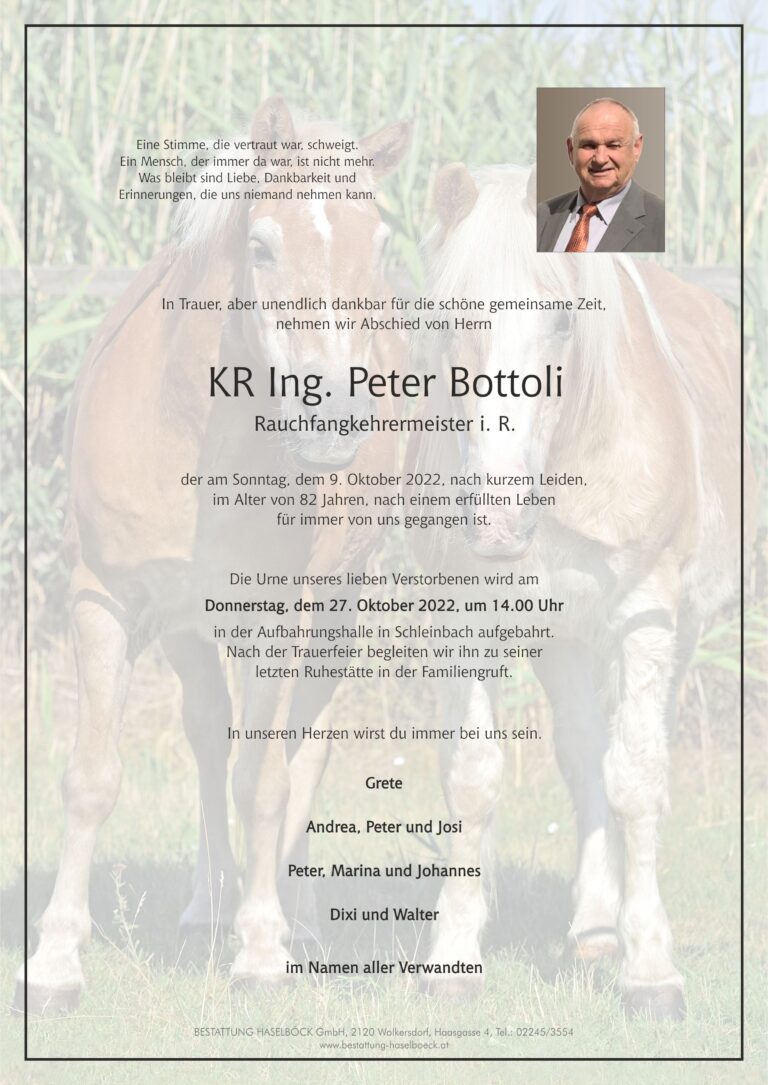 Bottoli_Peter_Schleinbach_Parte_Bestattung_Haselböck
