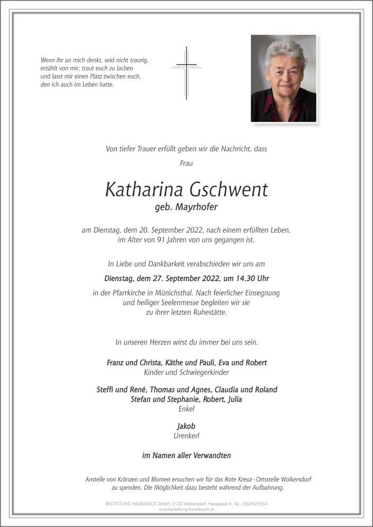 Gschwent_Katharina_Münichsthal_Parte_Bestattung_Haselböck