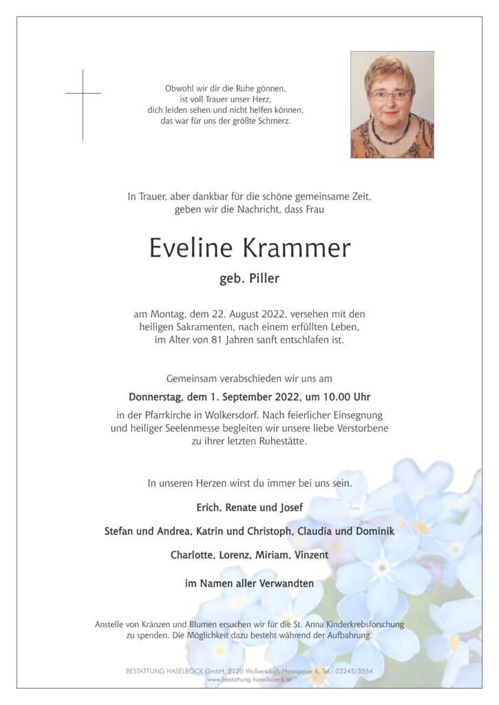 Krammer_Eveline_Wolkersdorf_Parte_Bestattung_Haselböck