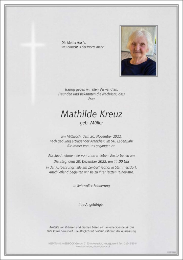 Kreuz_Mathilde_Stammersdorf_Bestattung_Haselböck