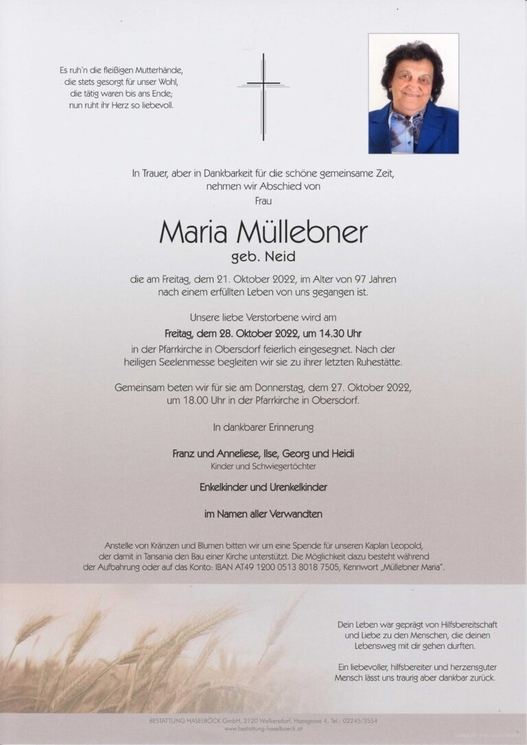 Müllebner_Maria_Parte_obersdorf_Bestattung_Haselböck