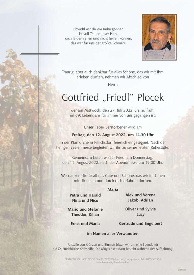 Plocek_Gottfried_Parte_Pillichsdorf_Bestattung_Haselböck