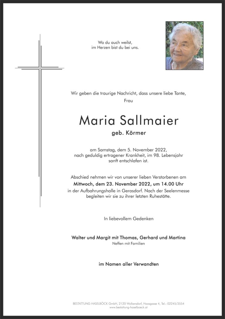 Sallmaier_Maria_Parte_Bestattung_Haselböck