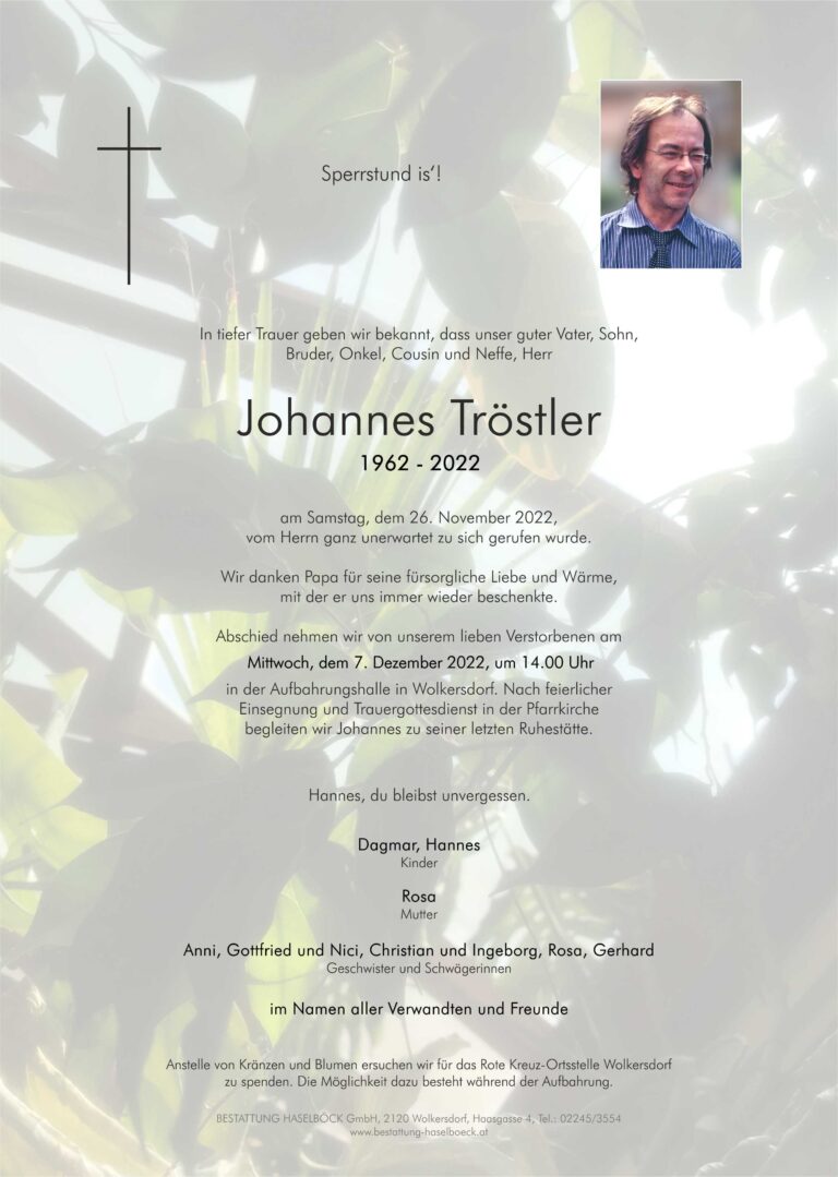 Tröstler_Johannes_Parte_Bestattung_Haselböck