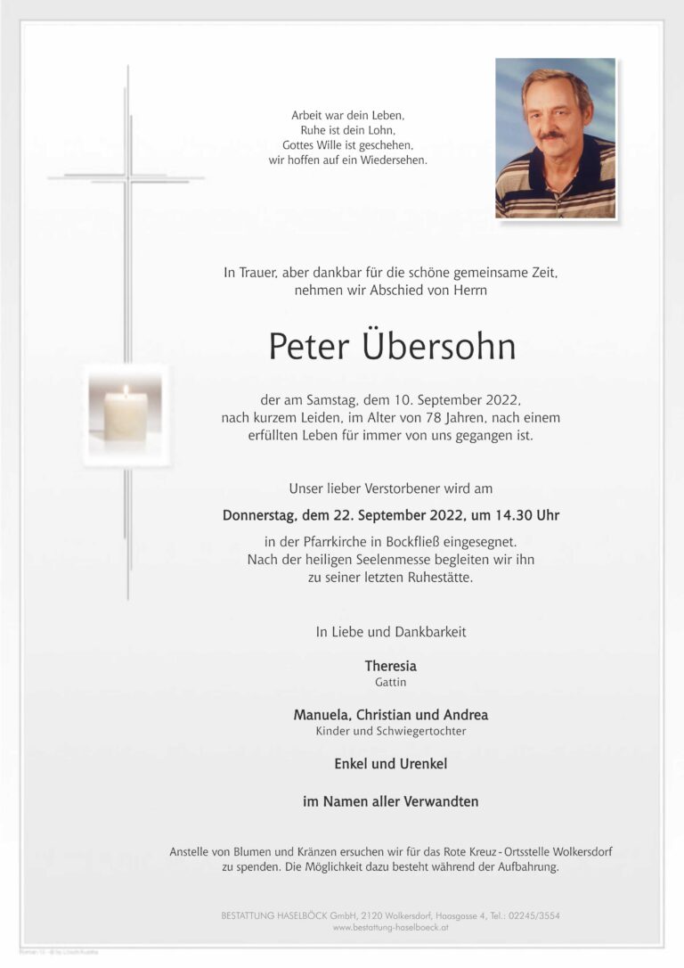 Übersohn_Peter_Bockfließ_Parte_Bestattung_Haselböck