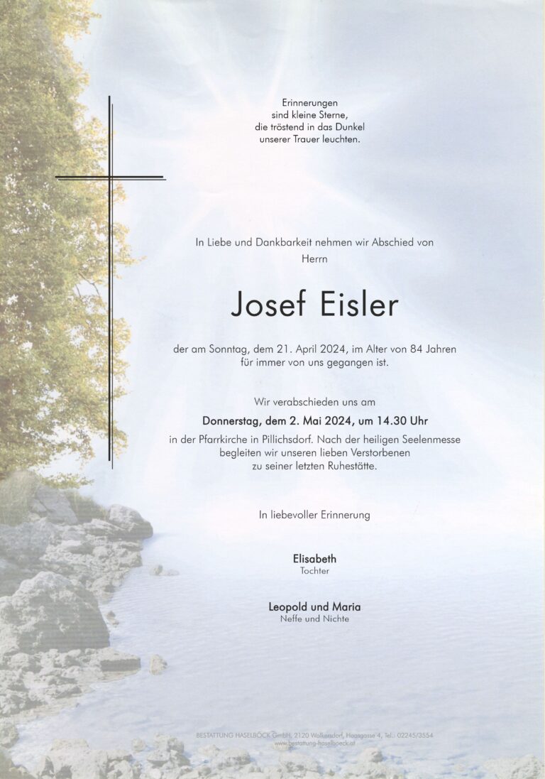 Eisler_Josef_Parte_Pillichsdorf_Bestattung_Haselböck