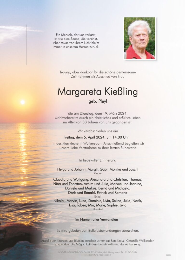 Kießling_Margareta_Parte_Bestattung_Haselböck_Wolkersdorf