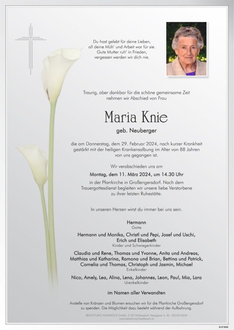Knie_Maria_Parte_Bestattung_Haselböck_Großengersdorf