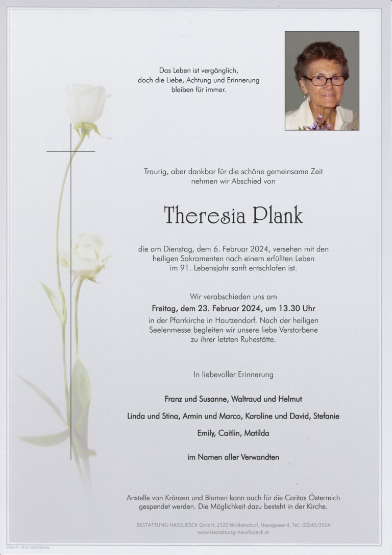 Plank_Theresia_Parte_Bestattung_Haselböck_Hautzendorf