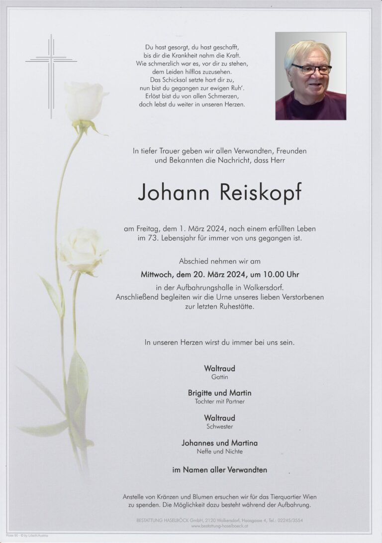 Reiskopf_Johann_Parte_Bestattung_Haselböck_Wolkersdorf