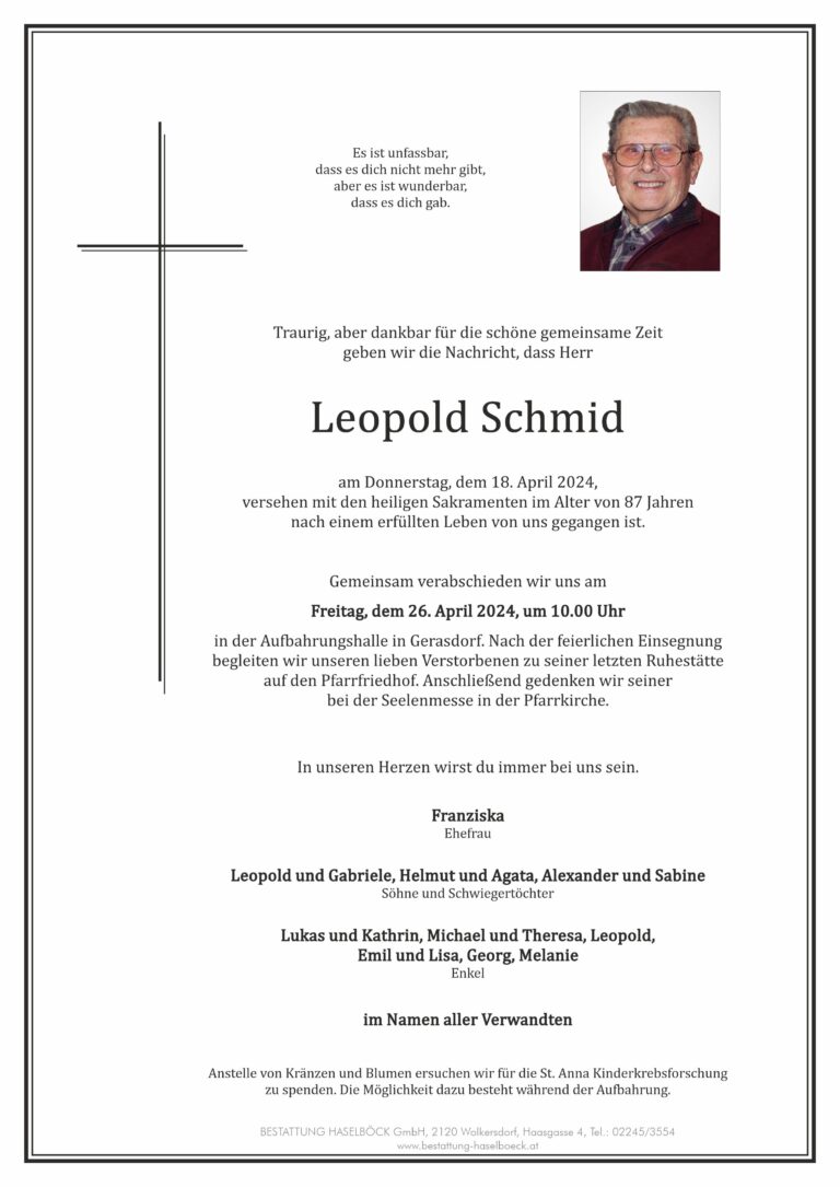 Schmid_Leopold_Gerasdorf_Parte_Bestattung_Haselböck