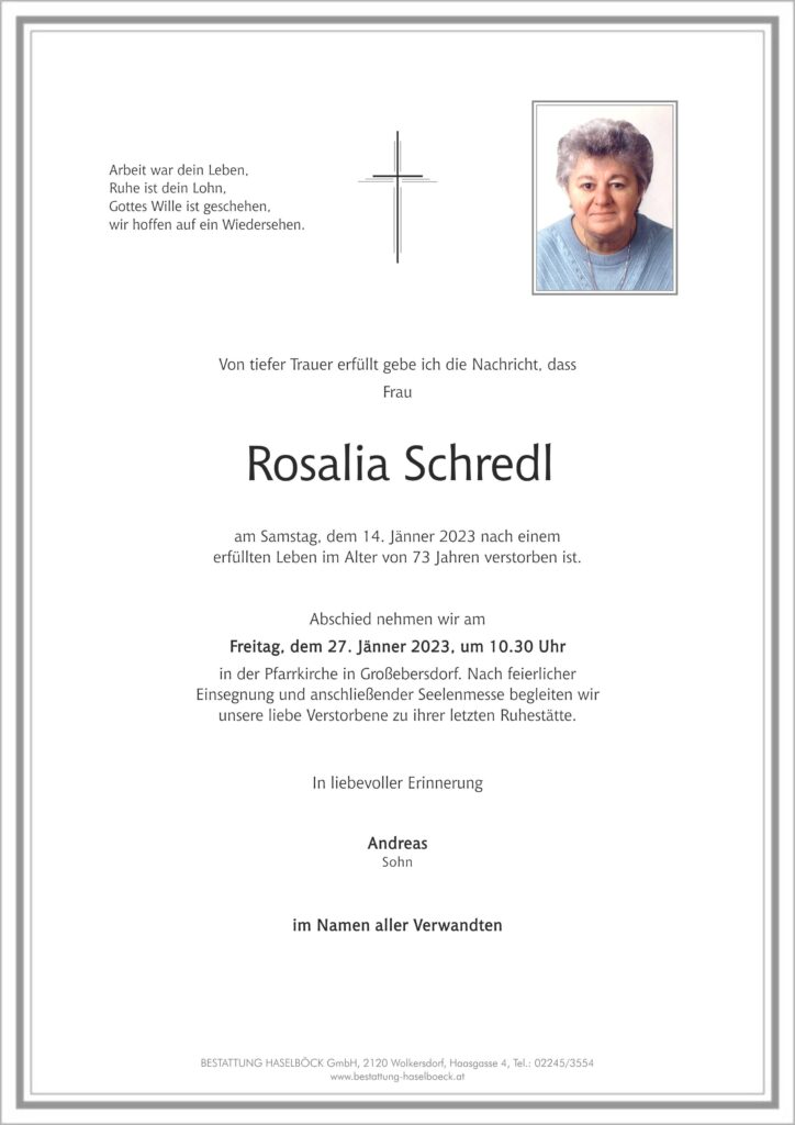 Schredl_Rosalia_Parte_Bestattung_Haselböck_Großebersdorf