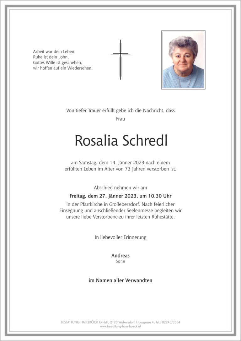 Schredl_Rosalia_Parte_Bestattung_Haselböck_Großebersdorf
