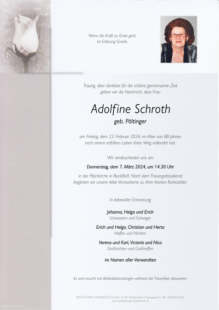Schroth_Adolfine_Bockfließ_Parte_Bestattung_Haselböck