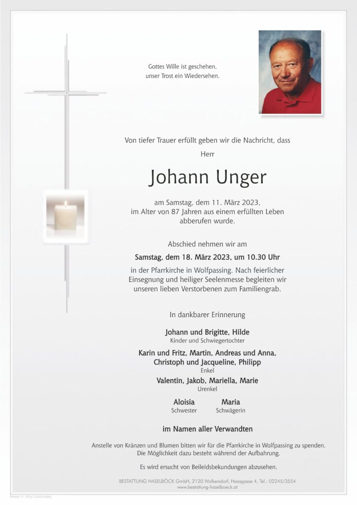 Unger_Johann_Wolfpassing_Parte_Bestattung_Haselböck