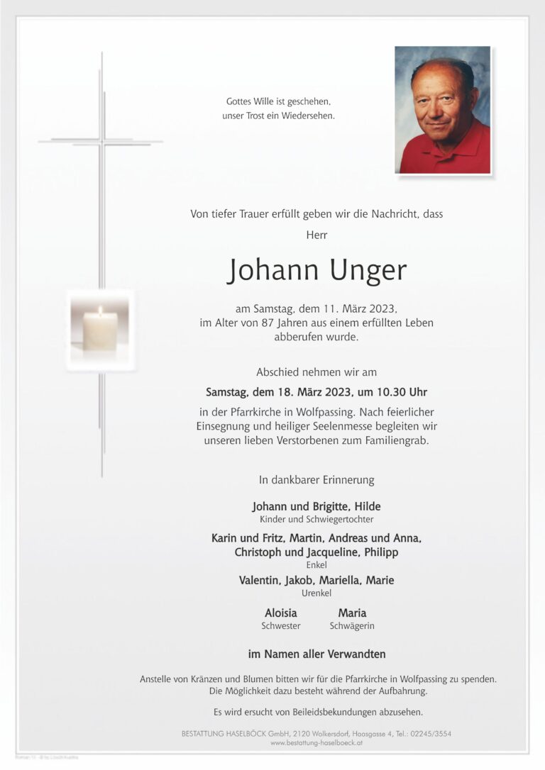 Unger_Johann_Wolfpassing_Parte_Bestattung_Haselböck