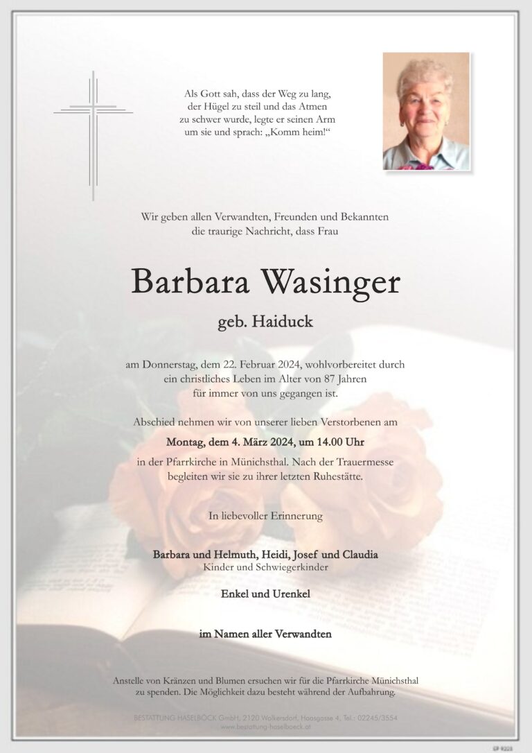 Wasinger_Barbara_Parte_Bestattung_Haselböck_Münichsthal