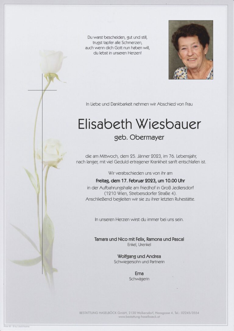 Wiesbauer_Elisabeth_Parte_Bestattung_Haselböck_Groß-Jedlersdorf