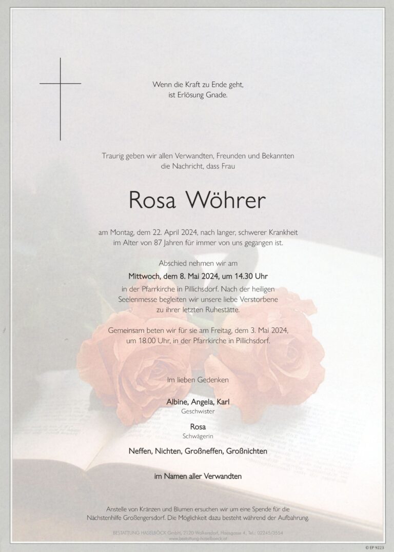 Wöhrer_Rosa_Parte_Pillichsdorf_Bestattung_Haselböck