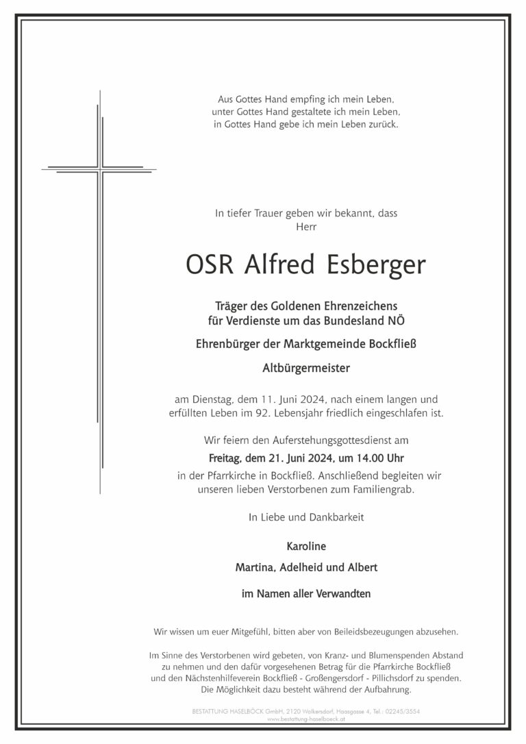 Esberger_Alfred_Parte_Bockfließ_Bestattung_Haselböck