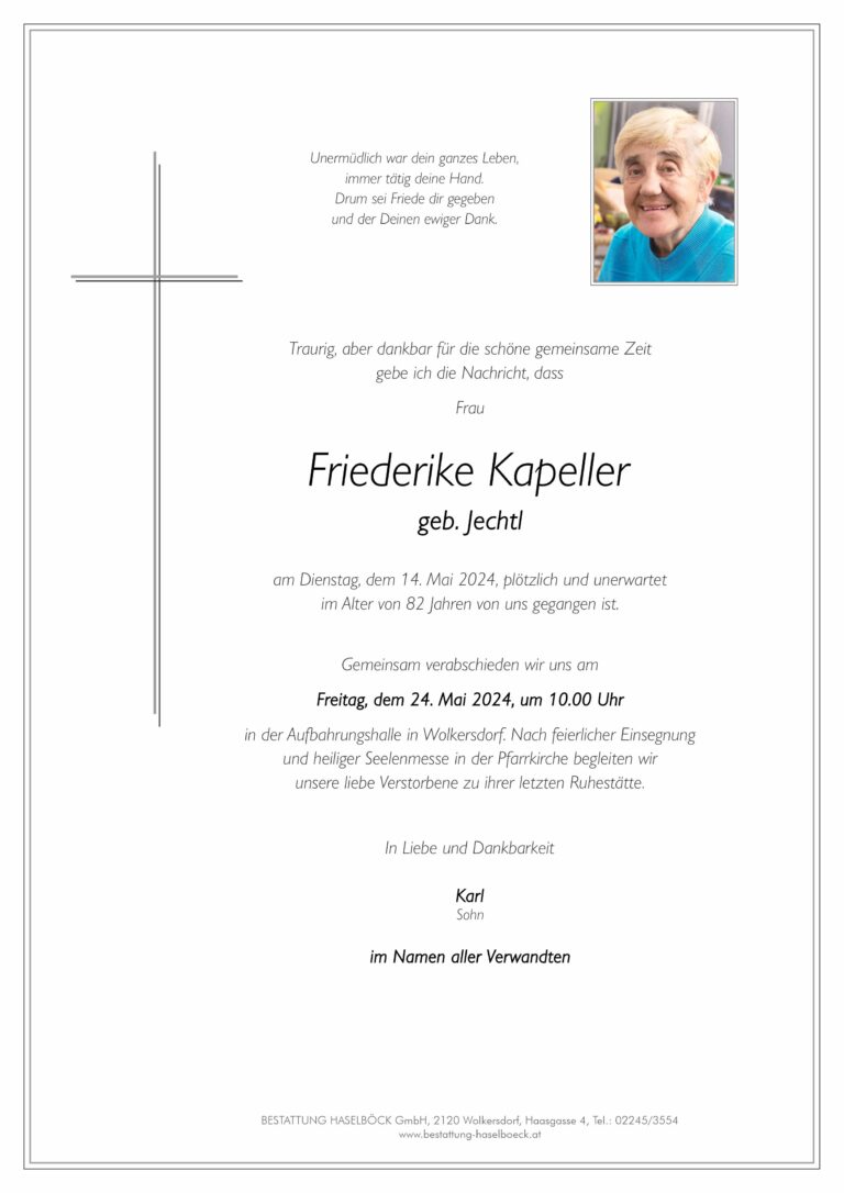 Kapeller_Friederike_Wolkersdorf_Parte_Bestattung_Haselböck