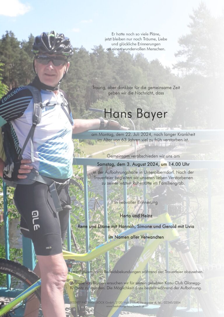 Bayer_Hans_Unterolberndorf_Parte_Bestattung_Haselböck