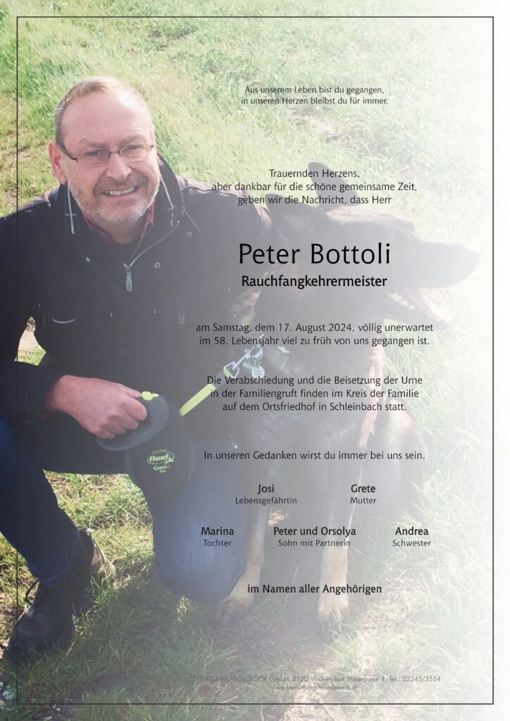Bottoli_Peter_Schleinbach__Parte_Bestattung_Haselböck