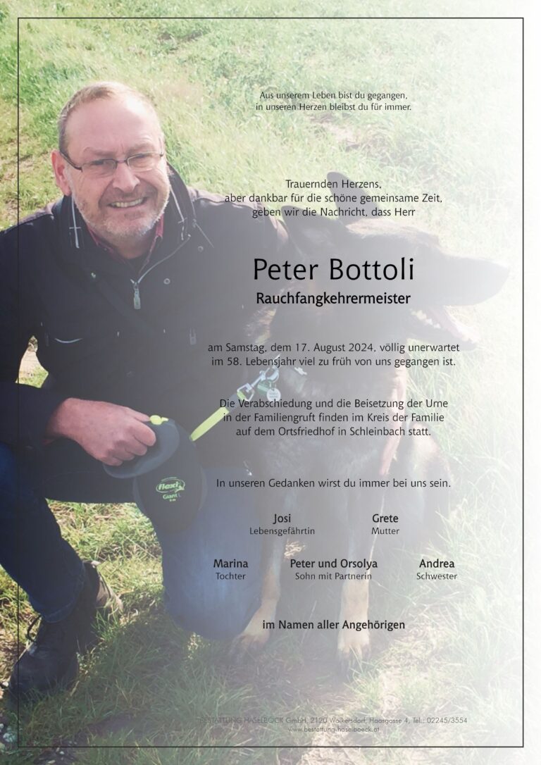 Bottoli_Peter_Schleinbach__Parte_Bestattung_Haselböck