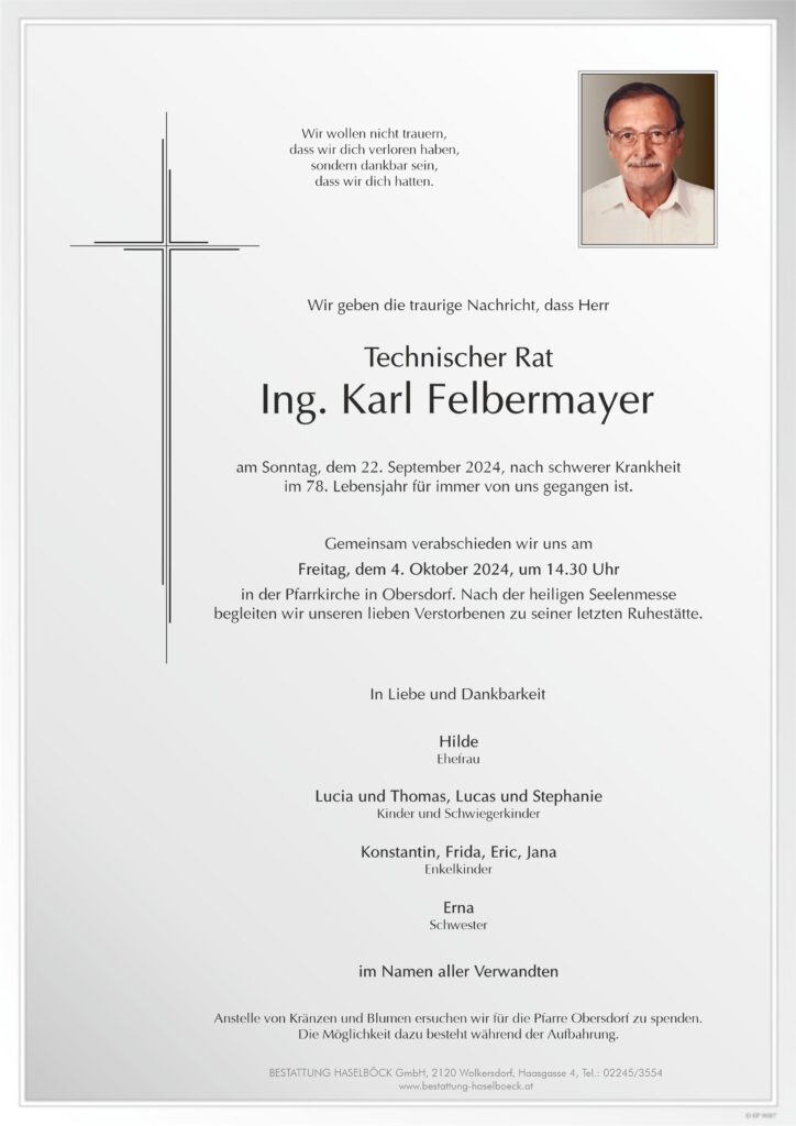 Felbermayer_Karl_Obersdorf_Parte_Bestattung_Haselböck