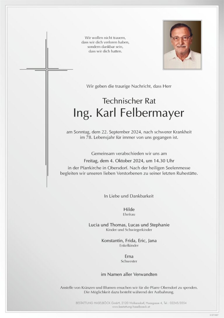 Felbermayer_Karl_Obersdorf_Parte_Bestattung_Haselböck