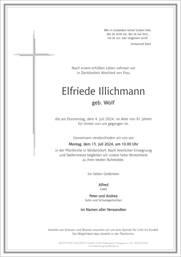 Illichmann_Elfriede_Wolkersdorf_Parte_Bestattung_Haselböck