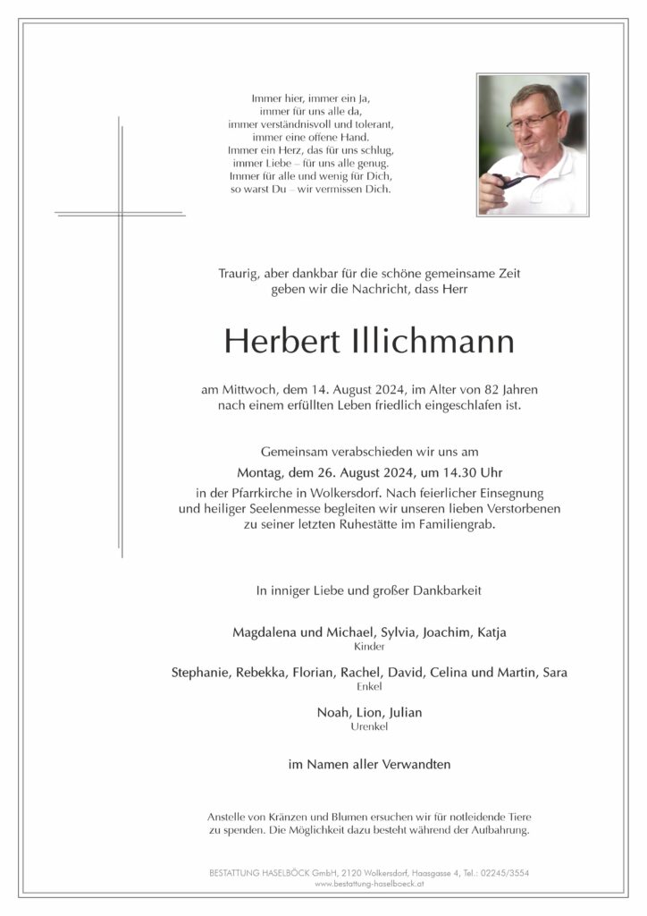 Illichmann_Herbert_Wolkersdorf_Parte_Bestattung_Haselböck