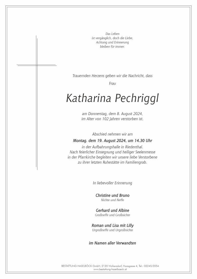 Pechriggl_Katharina_Riedenthal_Parte_Bestattung_Haselböck
