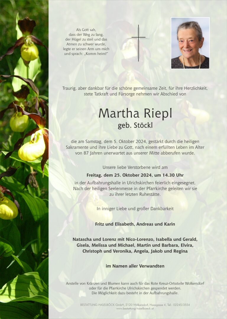 Riepl_Martha_Parte_Bestattung_Haselböck