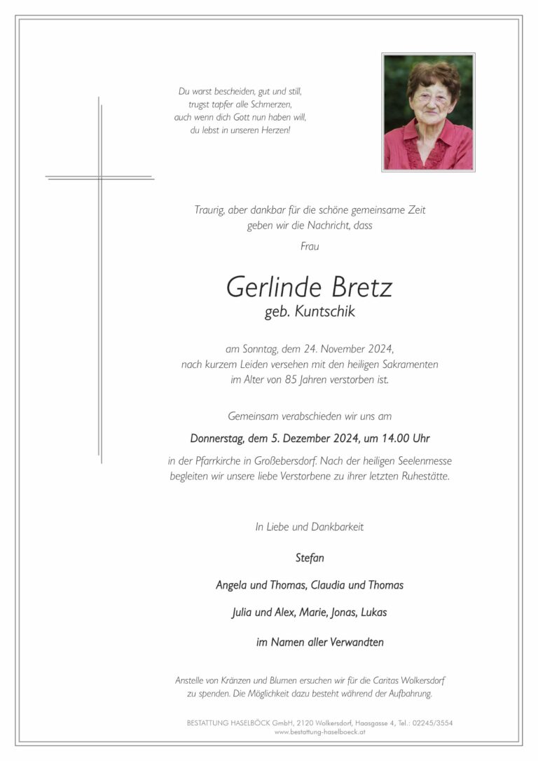 Bretz_Gerlinde_Großebersdorf_Parte_Bestattung_Haselböck