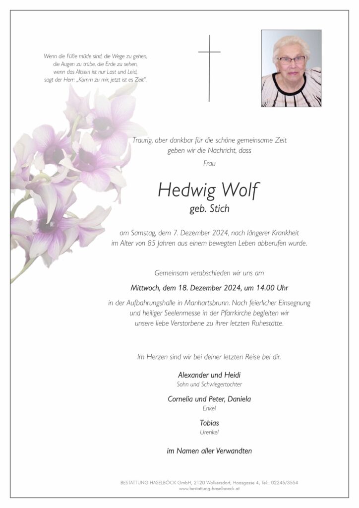 Wolf_Hedwig_Manhartsbrunn_Parte_Bestattung_Haselböck