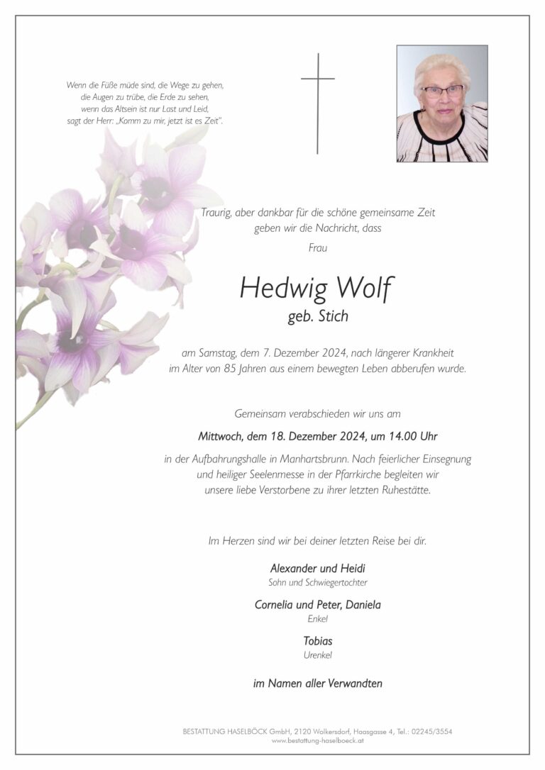 Wolf_Hedwig_Manhartsbrunn_Parte_Bestattung_Haselböck