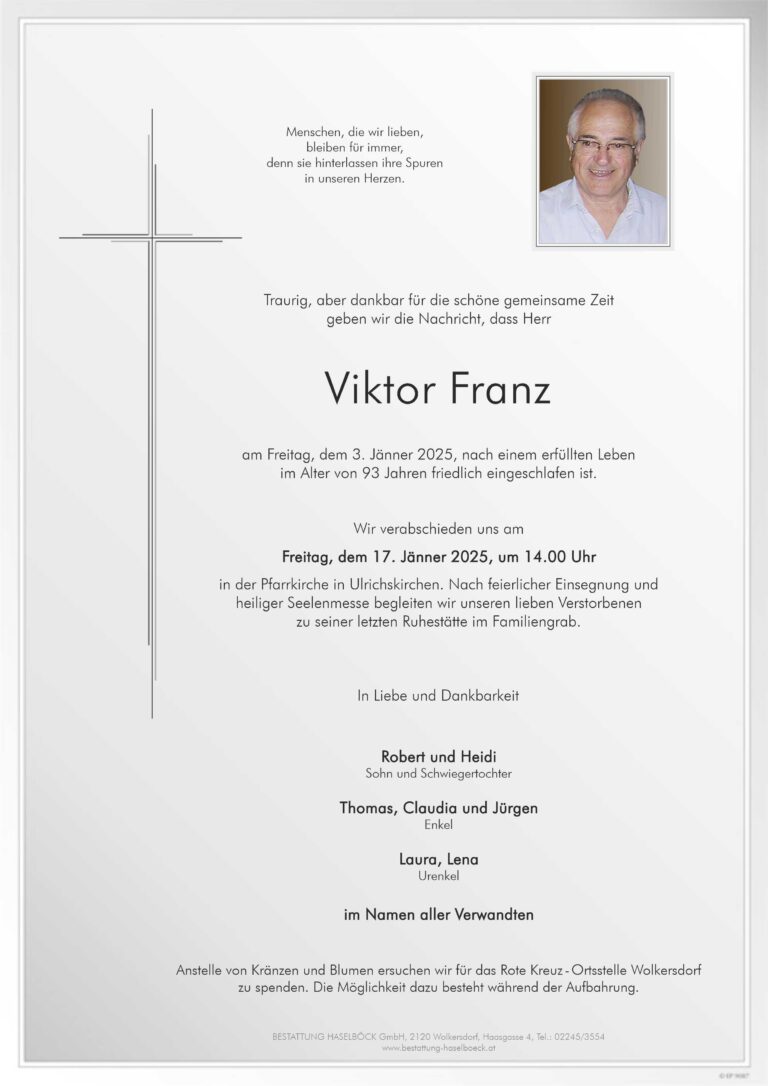 Franz_Viktor_Ulrichskirchen_Parte_Bestattung_Haselböck