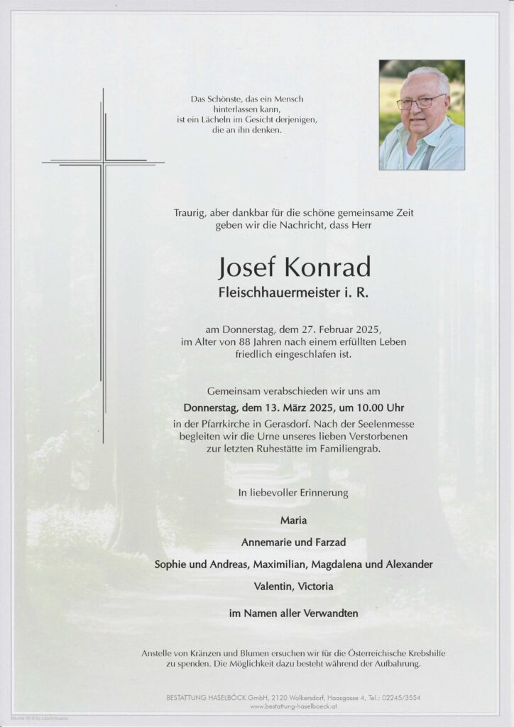 Konrad_Josef_Gerasdorf_Parte_Bestattung_Haselböck