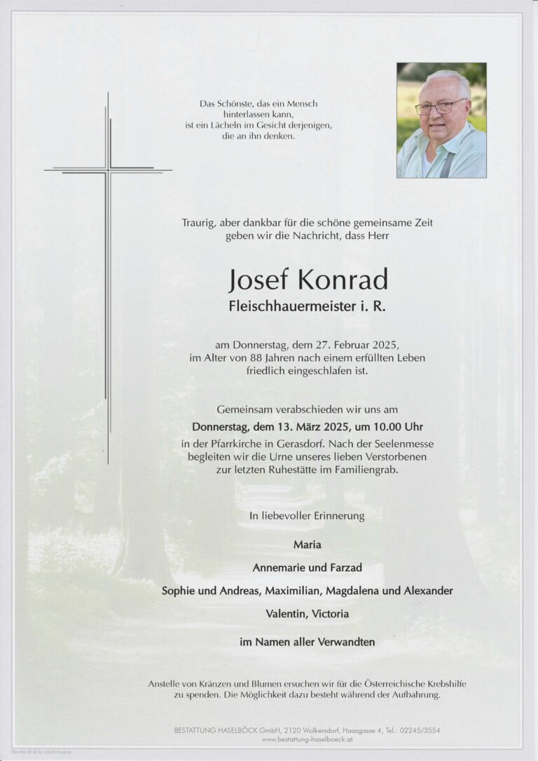 Konrad_Josef_Gerasdorf_Parte_Bestattung_Haselböck