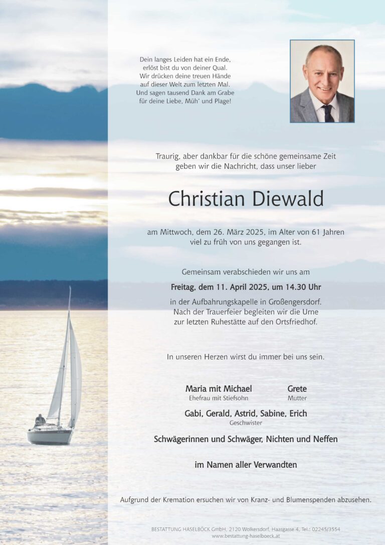 Diewald_Christian_Großengersdorf_Parte_Bestattung_Haselböck