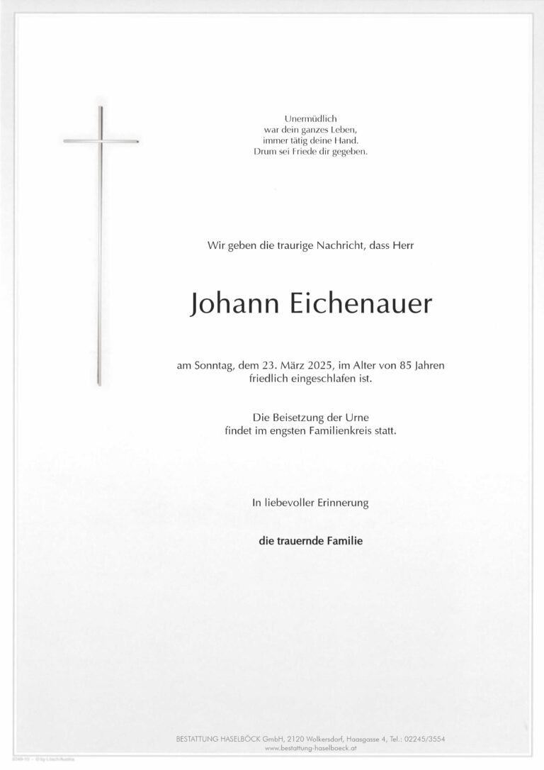 Eichenauer_Johann_Gerasdorf_Parte_Bestattung_Haselböck